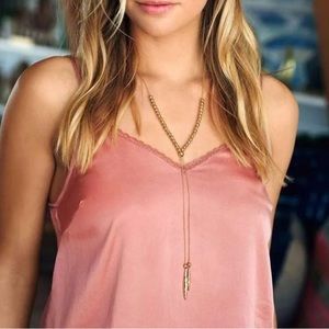 Gorjana Pink and Gold Necklace with Elegant Design